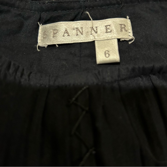 Spanner A line midi skirt with crinoline trim. Dark navy blue. Fully lined. - Picture 4 of 6